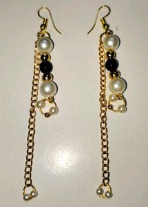 Eyer ring stylish fancy bridal Chain metal,pearls