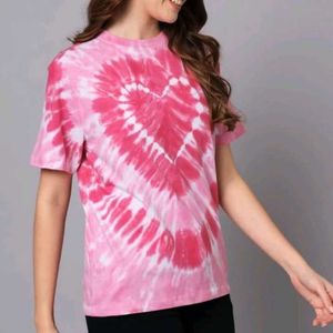 Pink Tie-Dye Heart T-Shirt