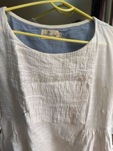 Bohemian White Cotton summer Kurta