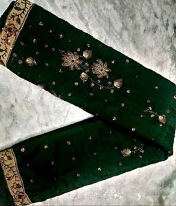 green pure crape silk saree