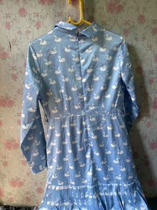 Swan Print Dress
