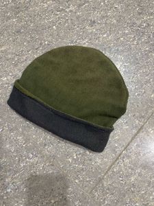 Green Fleece Beanie Hat