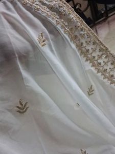 white anarkali suit 34 size