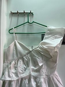Chic White One-Shoulder Ruffle Top