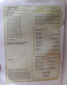 Biology Textbook for Class XI