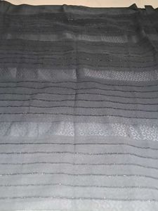 Elegant Grey &amp; Black Saree