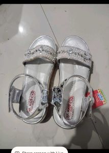 Sparkly Silver Sandals for Girls