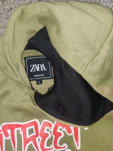 Olive Green Hoodie with "Street Gang" Print