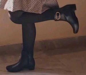 Stylish Black Ankle Boots with Buckle