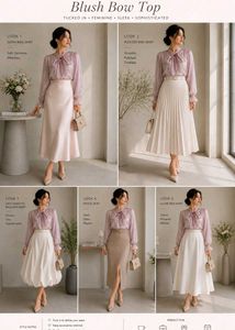 Chic Blush Bow Blouse