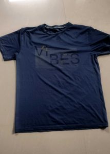 Navy Blue "VIBES" Graphic T-Shirt XL size