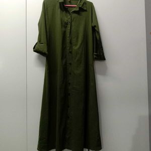 Olive Green Oversized Shirt