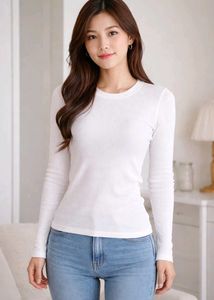White Long Sleeve Top