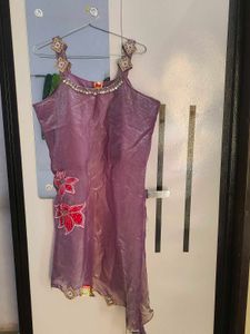 Lavender Assymetrical Sharara Set