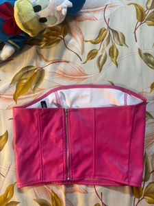 hnm hot pink corset