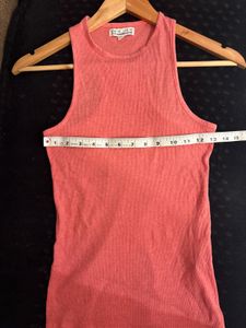 Coral Heathered Tank Top