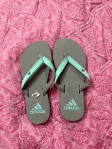 Adidas Flip Flops - Grey &amp; Mint
