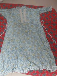 Beautiful Blue Floral Kurta