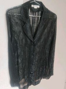 Sparkly Sheer Blazer/shirt