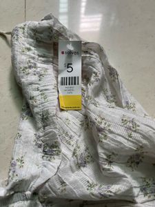 Smocked Floral Crop Top