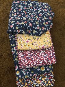5 set Floral Print Dress Material Bundle