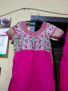 Vibrant Pink Embroidered Kurta Set