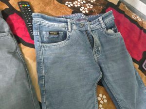 Men's Jeans - Grey &amp; Blue Wash combo of 2 used twi