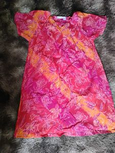 Vibrant Floral Print Casual Dress (NEVER USED)