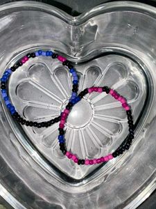 Matching TV Girl Beaded Couple Bracelets Duo
