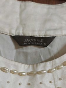New Elegant white embellished Beaded Top