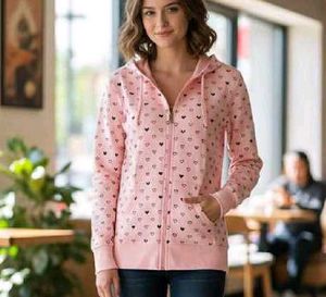 New Cotton Jacket Pink Colour For College Girls