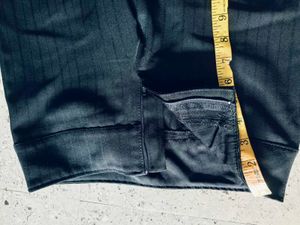 Chic Dark Pinstripe High-Waist Flare Pants