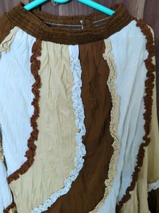 Boho Tiered Ruffle Maxi Skirt