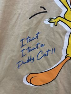 Cute Tweety Bird Back Print T-Shirt