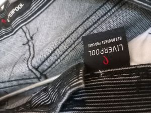 Black trouser pant style self lines jeans