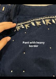 Embroidered Blue Kurta Set with Dupatta