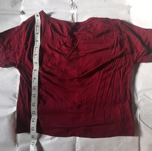 Gucci Maroon Fitted Crop Top Girl's Women Xs Tee