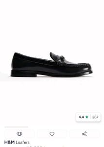 HnM Classic Black Leather Loafers
