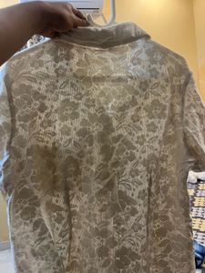 Elegant White Lace Short Sleeve Top(shirt)