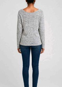 Cozy Grey Marled Long Sleeve Top