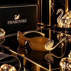 Swarovski Swan Sunglasses BROWN COLOR FOR WOMEN