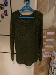 Sparkly Green Knit Sweater