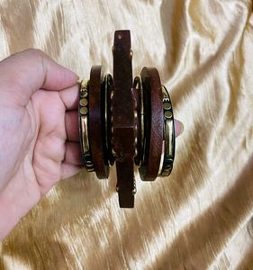 Boho Wooden Bangles Set