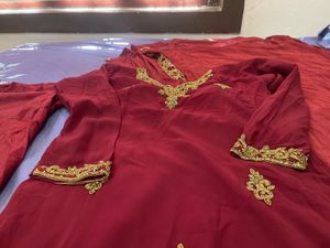 Maroon Embroidered Salwar Kameez