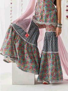 Multicolour Gharara Set