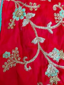 Embroidered Silk Blend Saree jri work ne