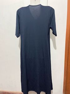 Classic Navy Blue Wrap Dress