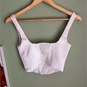 ZARA White Corset Top