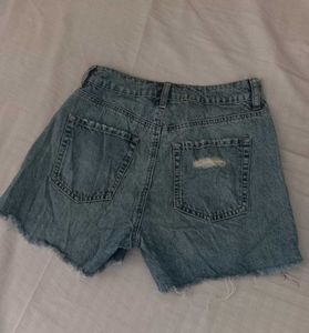 Distressed Denim Shorts