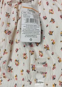 9-10 year Charming Floral Off-Shoulder Dress